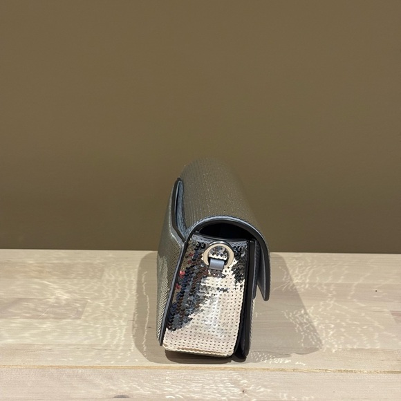 COACH Studio Baguette 20 in Silver Sequins - Picture 6 of 10